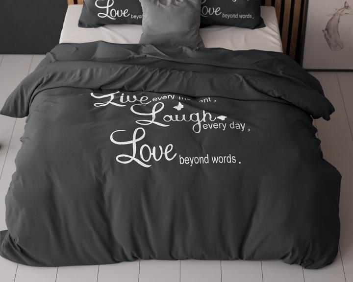 Actual product image Sleeptime Duvet cover Live, laugh and love (Duvet cover, 240 x 220 cm)
