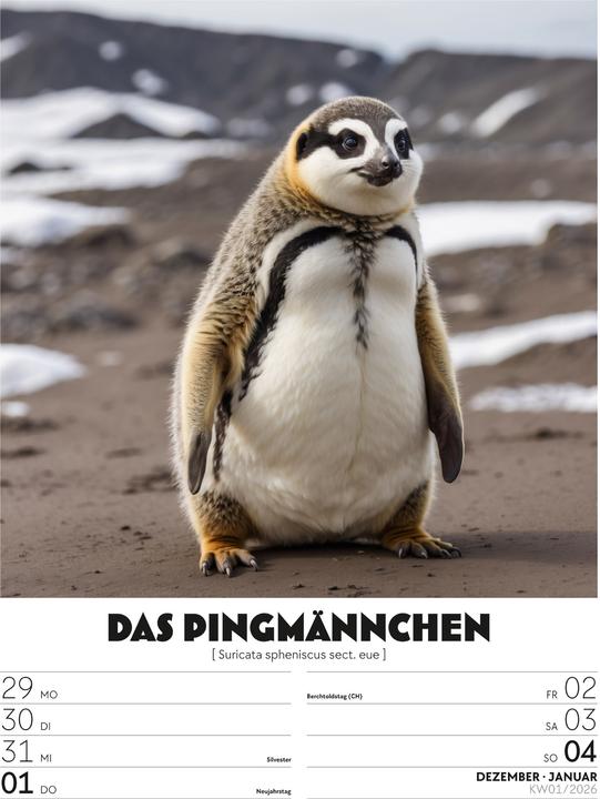 Immagine prodotto Verrücktes Tierleben - Wochenplaner mit KI-Bildern Kalender 2026 (25 x 33 cm, Tedesco)