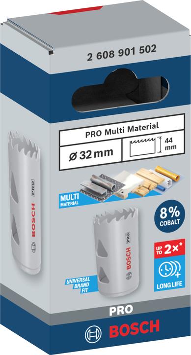 Actual product image Bosch Professional Zubehör PRO Multi material hole saw, 32 mm, with thread (32millimetre)