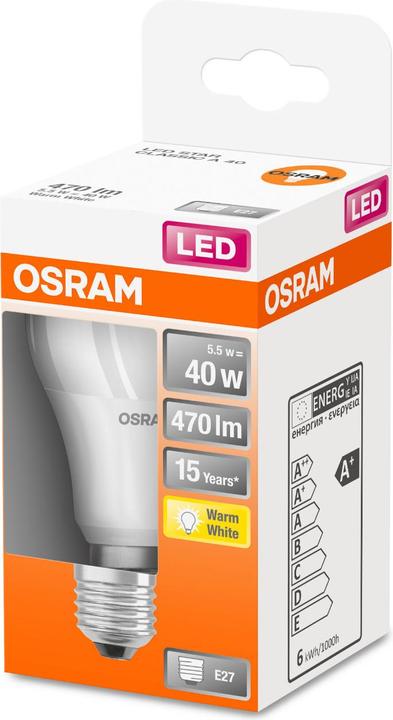 Produktbild Osram Led Star Classic A (E27, 5.50 W, 470 lm, 1 x, F)
