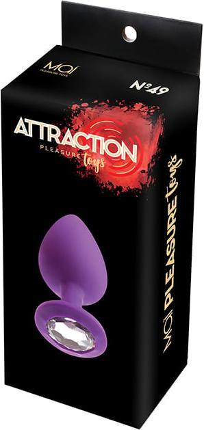 Actual product image Mai Cosmetics Mai No.49 Anal Plug With Stone L Purple