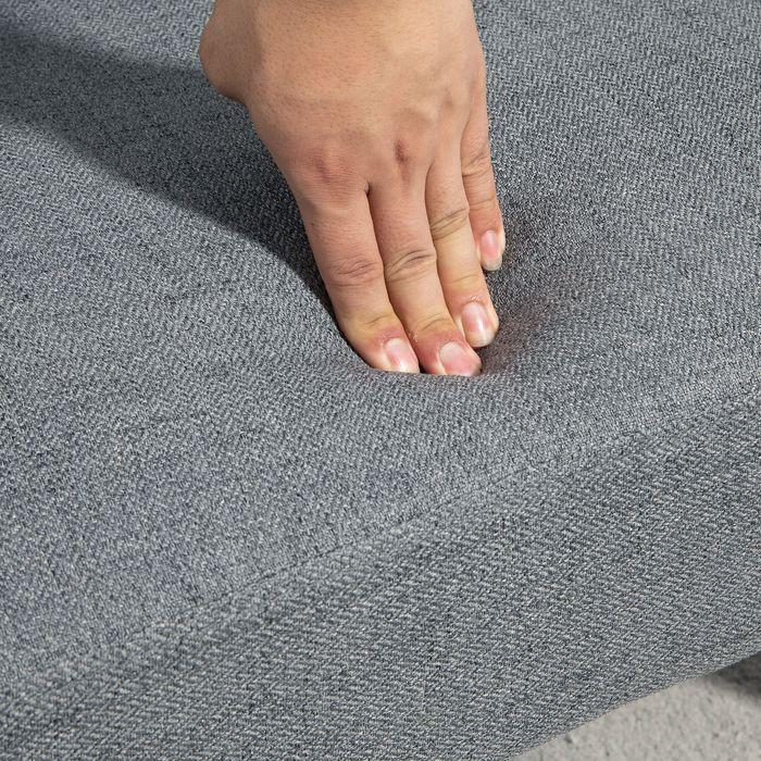 Produktbild Swisshandel24 3-Sitzer Schlafsofa, Gäste-Doppelbett, bis 240 kg, Klapplehnen, Holzrahmen, 170x83x80cm, Grau (3-Sitzer)