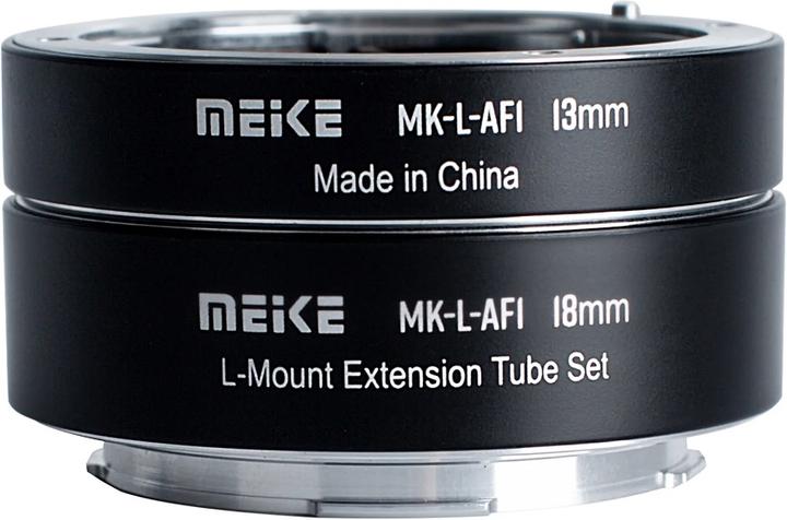 Actual product image Meike AF Macro Extension Tube Set L Mount Metal (Macro intermediate ring)