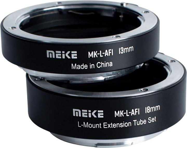 Actual product image Meike AF Macro Extension Tube Set L Mount Metal (Macro intermediate ring)