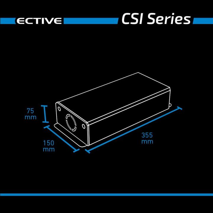 Image du produit Ective CSI52 Onduleur sinusoïdal 500W/12V avec chargeur et NVS