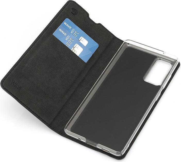 Actual product image Wave BookCase -suojakotelo, Samsung Galaxy S20 FE / Galaxy S20 FE, musta (Samsung Galaxy S20 FE, Samsung Galaxy S20 FE 5G)