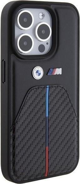 Produktbild BMW BMHCP15L22NSTB iPhone 15 Pro 6.1" czarny/black Stamped Tricolor Stripe (Apple iPhone 15 Pro)