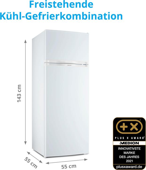 Actual product image Medion Fridge-freezer MD 37298 Right/replaceable (206 l)
