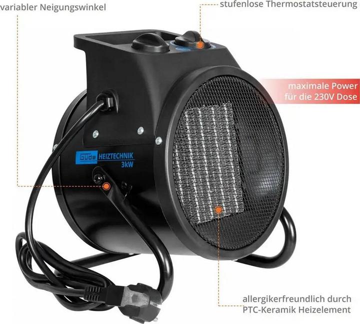 Actual product image Güde Electric heater GEH 3000 P (85137) (3000 W)