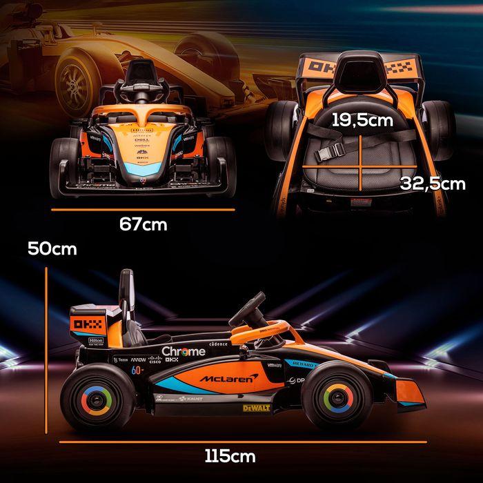 Image du produit Swisshandel24 Voiture McLaren pour enfants, 2 vitesses, 2 moteurs, télécommande, MP3 USB, suspensions, 3-5 ans (12 V)