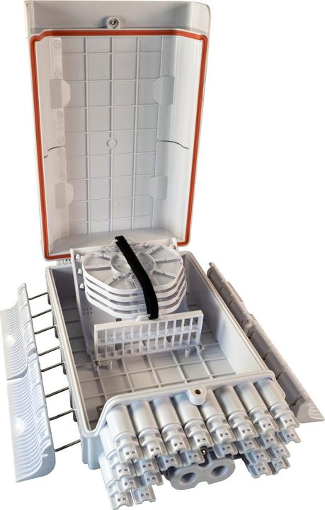Image du produit EFB Elektronik Boîtier de raccordement FTTH IP65 pour 48 fibres, 24 raccords et logement de surlongueur de fibre (Câbles de réseau)