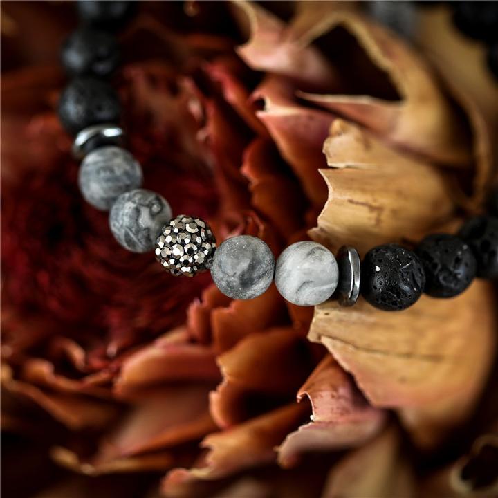 Produktbild Andreani Armband mit echtem Lavastein (8 cm, Steine, Metall)