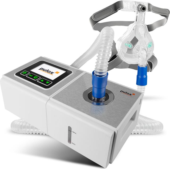 Image du produit Pulox Auto CPAP Appareil de traitement de l'apnée du sommeil avec masque facial