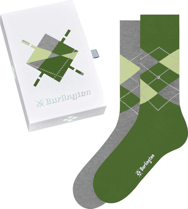 Burlington Basic Gift Box Argyle 2-Pack SO (2er Pack, 40 - 46)