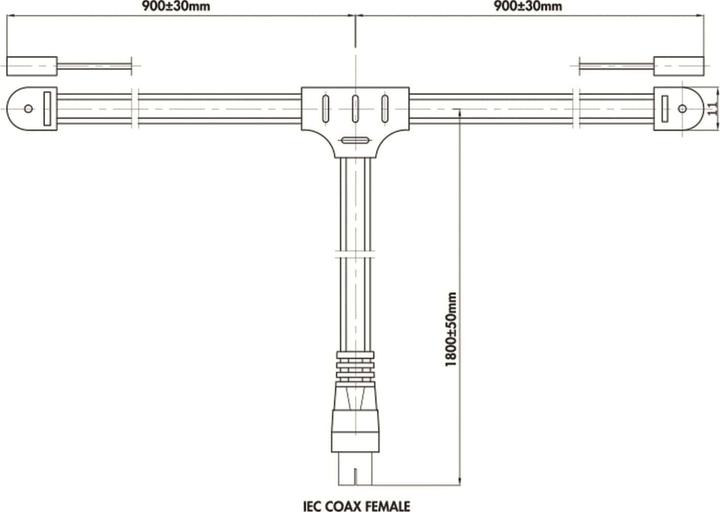Voedingswaarden en ingrediënten LogiLink FM radio dipool antenne voor gebruik binnenshuis (Antennekabel)