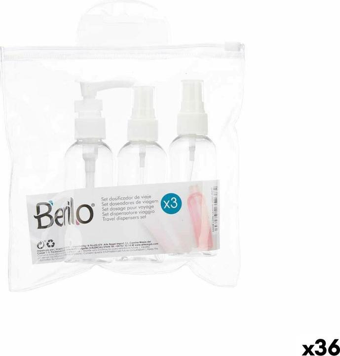 Image du produit Berilo Set de voyage Transparent Blanc Plastique (36 pièces)