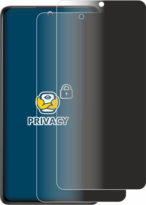 Productafbeelding BROTECT Anti-spionnetje privacyfolie Beschermfolie tegen blauw licht (2 Stuk, Xiaomi Redmi Note 10 4G)