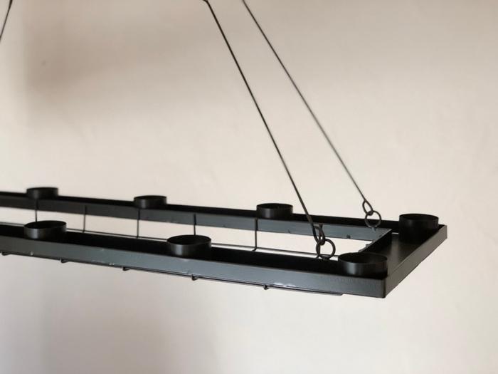 Actual product image Gerry Cas Hanging lamp Shabby Chic Palermo rectangular incl. 10 glass tea light holders