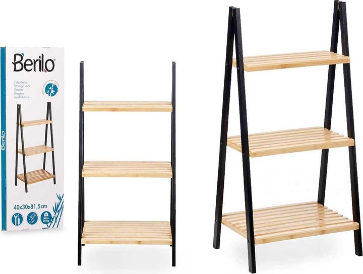 Image du produit Berilo Étagère de salle de bain - bambou et pin