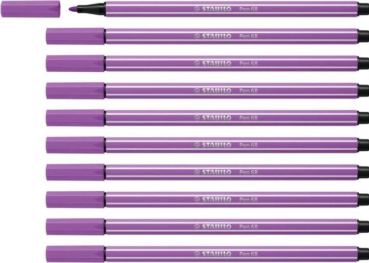 Produktbild STABILO Premium-Filzstift - Pen 68 - 10er Pack - pflaume (Pflaumenviolett, 10 x)