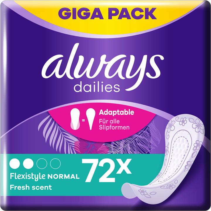 Immagine prodotto Always Dailies Flexistyle (72 x, Fodere per mutande)