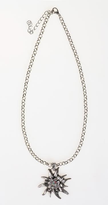 Immagine prodotto Jenni Hemden Collana con cristallo stella alpina (Placcato, Collana con Swarovski, Argento con cristallo, Vetro (di orologio))