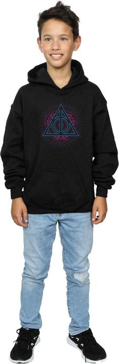 Image du produit - Sweat à capuche NEON DEATHLY HALLOWS - Garçon (128)