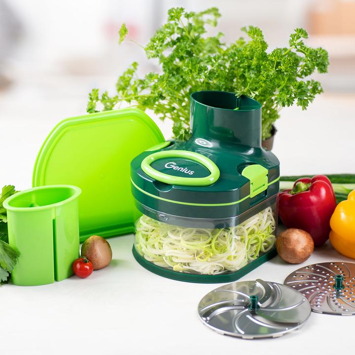 Produktbild Genius Manueller Food Processor NICER DICER PEGASUS Set 10-teilig grün