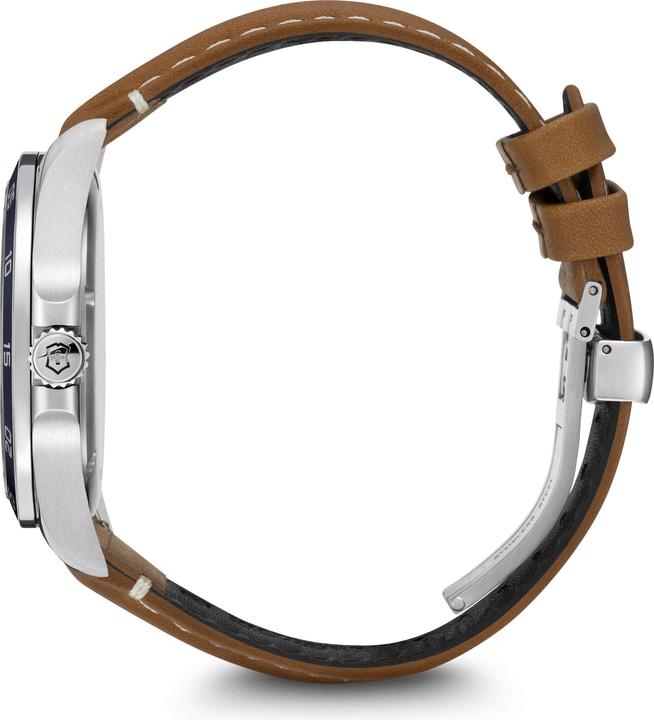 Immagine prodotto Victorinox FieldForce GMT Ø42, quadrante bianco argento, rivestimento marrone (Fatto in Svizzera, 42 mm)