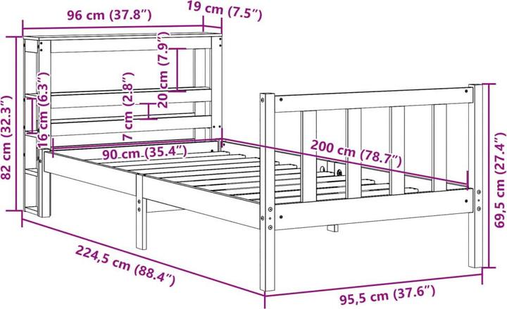 Actual product image VidaXL Lark (150 x 200 cm)