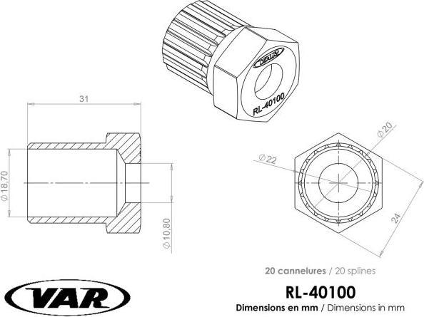 Actual product image VAR RL-40100