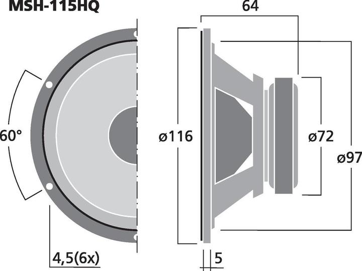 Actual product image Monacor HighQualityHiFiMidrange (1 pcs.)