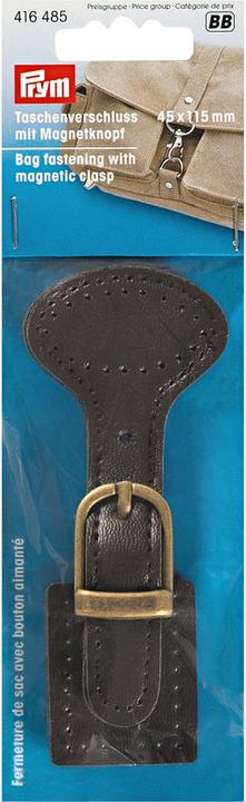 Actual product image Prym Pocket fastener with magnetic button, old brass 1 pc.