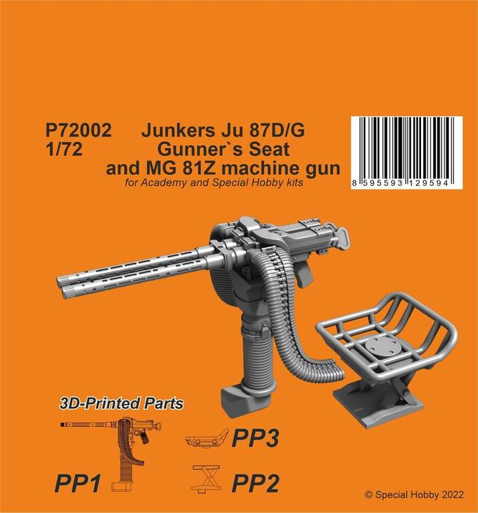 Image du produit CMK Ju 87D/G Gunner's Seat et mitrailleuse MG 81Z / pour Academy/SH