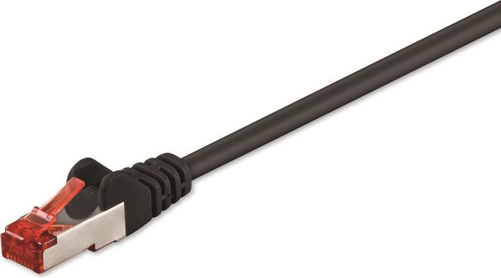 Produktbild Goobay CAT 6 Patchkabel, S/FTP (PiMF), Schwarz, 0.5 m (S/FTP, CAT6, 0.50 m)