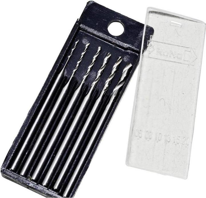 Actual product image RoNa HSS metal twist drill set 6t (1 mm, 0.8 mm, 1.3 mm, 1.5 mm, 2 mm, 0.6 mm)