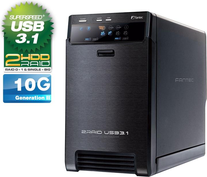 Produktbild Fantec QB-X2U31z 2 x 3,5 SATA Raid HDD USB 3.1 (3.5")