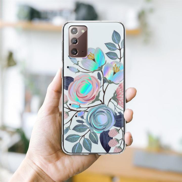 Actual product image Cadorabo IMD TPU Colorful Flowers & Leaves Cover (Samsung Galaxy Note 20)