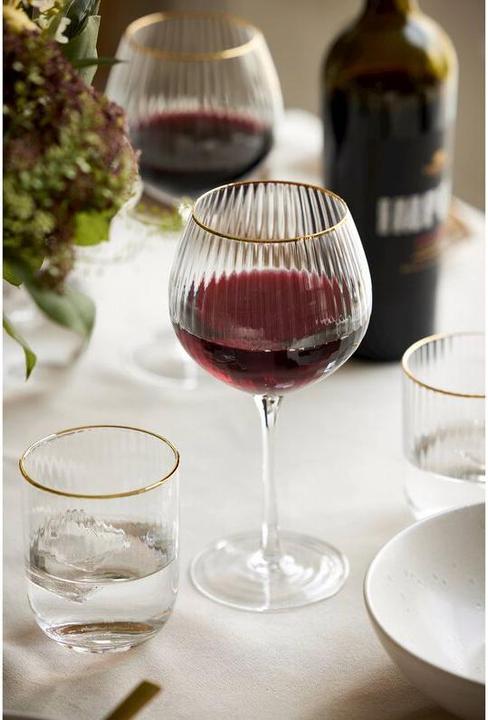 Actual product image Lyngby 65 cl - Glass - Clear/goulded edge (6.50 dl, 4 x, Gin glasses)
