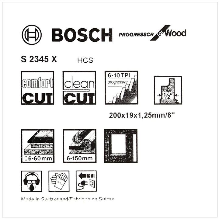 Actual product image Bosch Professional Zubehör Sabre saw blade S 2345 X, Progressor for Wood, pack of 5