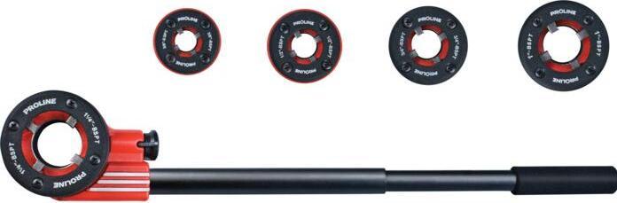 Produktbild Proline Pro-Line Rinkinys Rohrgewindeschneider Ratsche 1/2" 3/4" 1" 5/4" (67206)