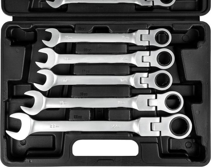 Actual product image tectake Ratchet wrench set (8 mm, 9 mm, 10 mm, 11 mm, 12 mm, 13 mm, 14 mm, 15 mm, 16 mm, 17 mm, 19 mm, 22 mm)