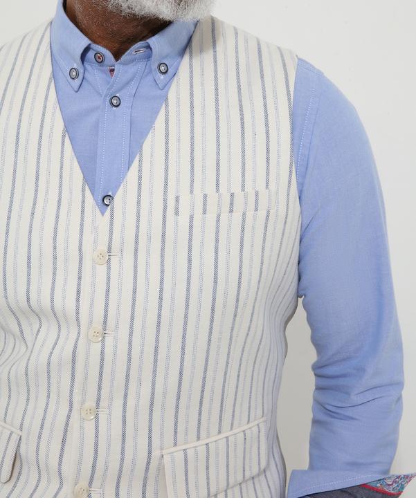 Produktbild Joe Browns Striped Linen Blend Suit Waistcoat (44)