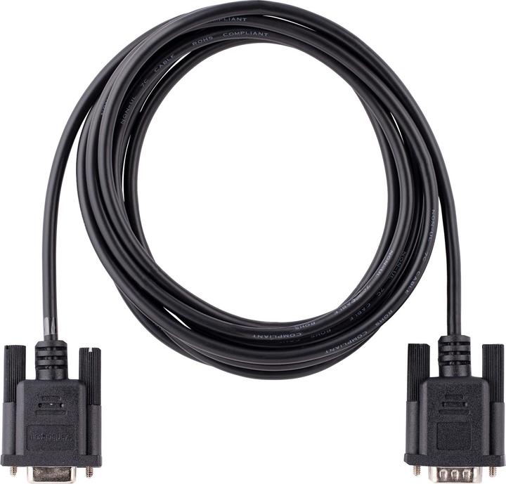 Produktbild StarTech com 9FMNM-3M-RS232-CABLE, Schwarz, 3 m, DB-9, DB-9, Männlich, Weiblich (3 m)