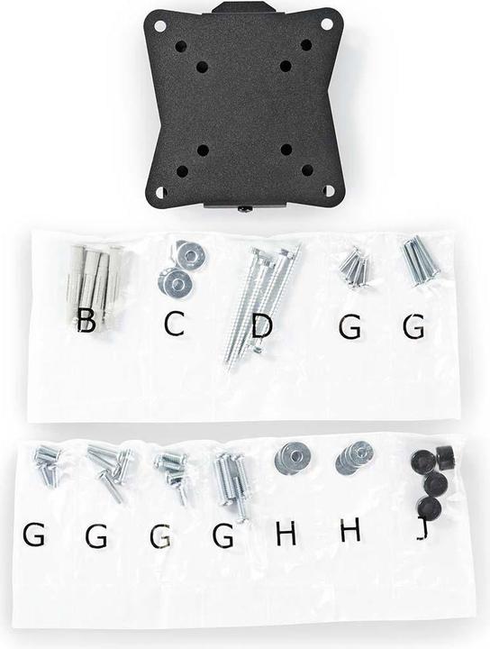 Immagine prodotto Nedis Supporto fisso per TV a parete | 13-27 " | Peso massimo dello schermo supportato: 30 kg | L minimo (Muro, 27", 30 kg)