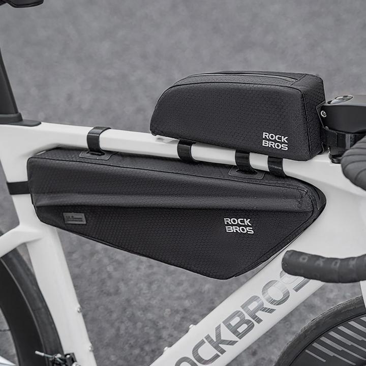 Image du produit Rockbros Bike Bag for Frame Under Top Tube 2.9l - Black (2.90 l, Sacoche de cadre)