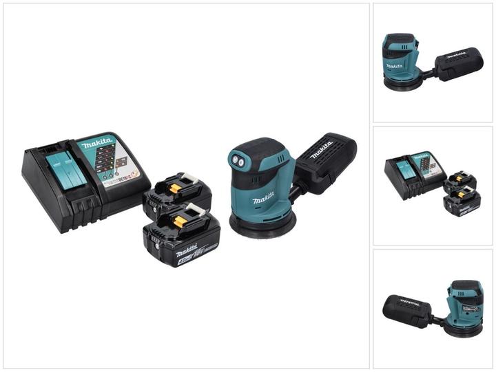 Immagine prodotto Makita DBO 180 RM Levigatrice orbitale a batteria 18 V 125 mm + 2x Batteria 4,0 Ah + Caricabatterie (Levigatrici rotorbitali)