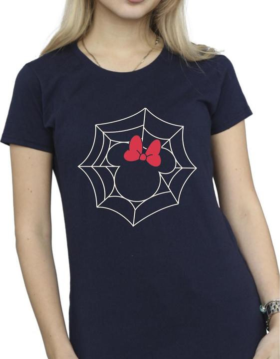 Actual product image Disney Womens/Ladies Minnie Mouse Spider Web Cotton T-Shirt (XL)