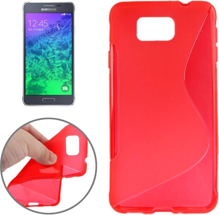 Produktbild König Design Handyhülle TPU Schutzhülle für Samsung Galaxy Alpha G850F Rot (Samsung Galaxy Alpha)