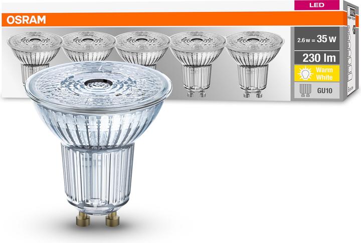 Actual product image Osram GU10 reflector - Par16 (GU10, 2.60 W, 230 lm, 5 x, F)